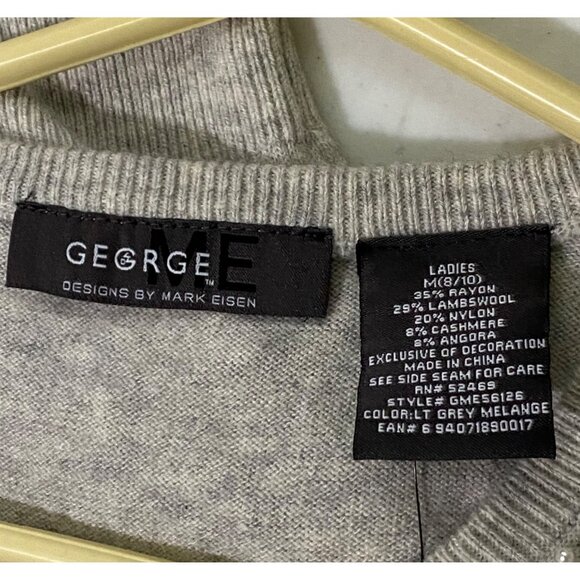 Vintage George Designs by Mark Eisen Womens Tank Top M Heathered Beaded Boho - Picture 4 of 5